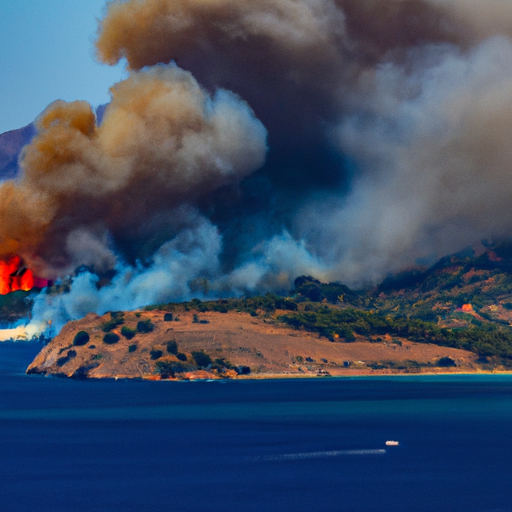 Feux en Grèce : Incendie toujours en cours sur l’île grecque de Rhodes