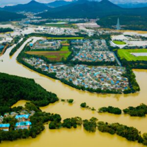 Inondations dans le sud-est de la Chine suite au passage du typhon Haikui