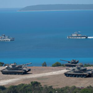 Déploiement de chars de combat australiens et indonésiens lors d&rsquo;exercices dirigés par les États-Unis, suscitant des inquiétudes concernant la Chine.