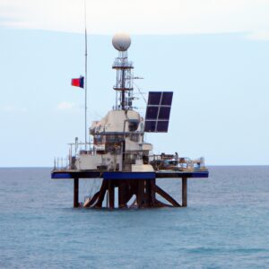 Installation d’une station de surveillance aux Philippines en mer de Chine méridionale disputée.